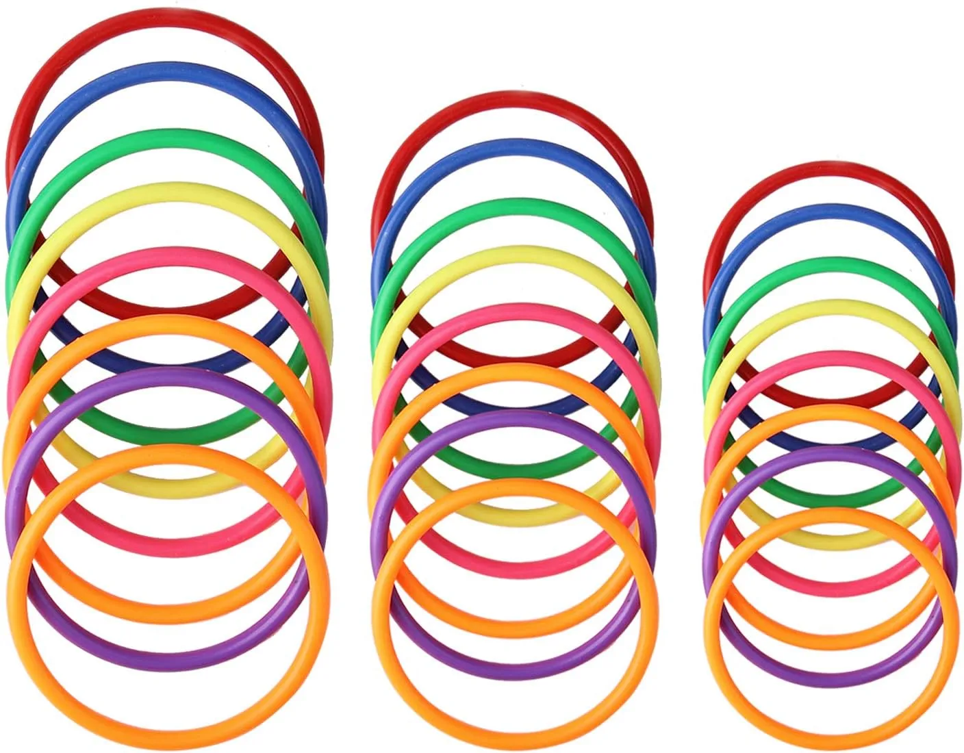 24Pcs Plastic Ring Toss Game Set Rings for Ring Toss for Kids Outdoor Games Plastic Carnival Rings Carnival Games for Carnival Party and Parent-Child Games