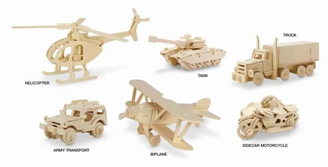 3D Wooden Puzzle Vehicles Assorted Styles