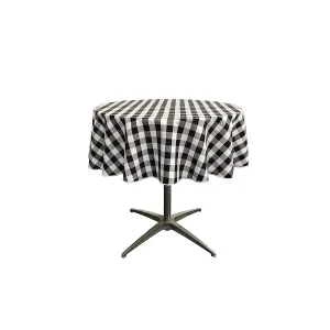 54" ROUND TABLECLOTH POLYESTER CHECKERED