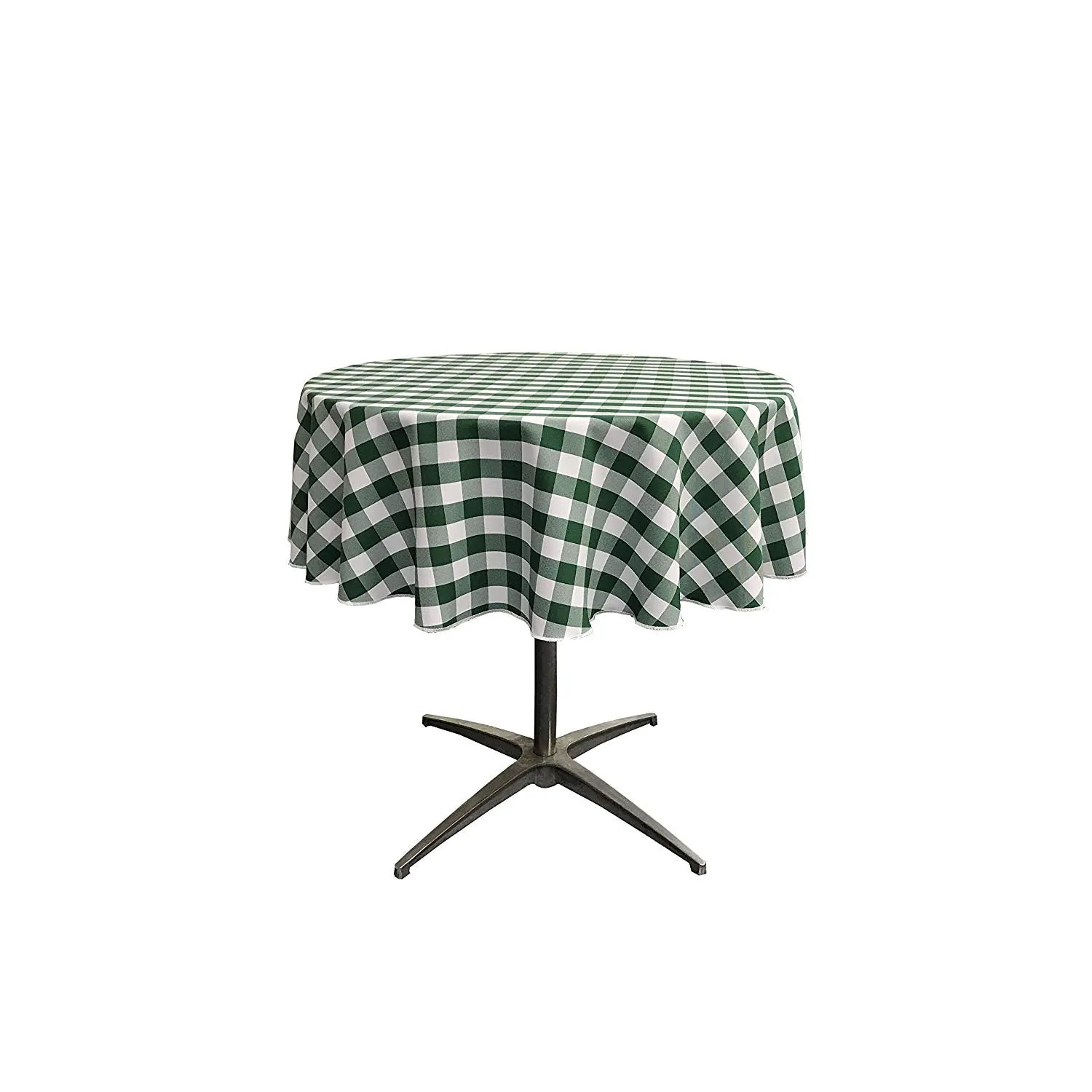 54" ROUND TABLECLOTH POLYESTER CHECKERED