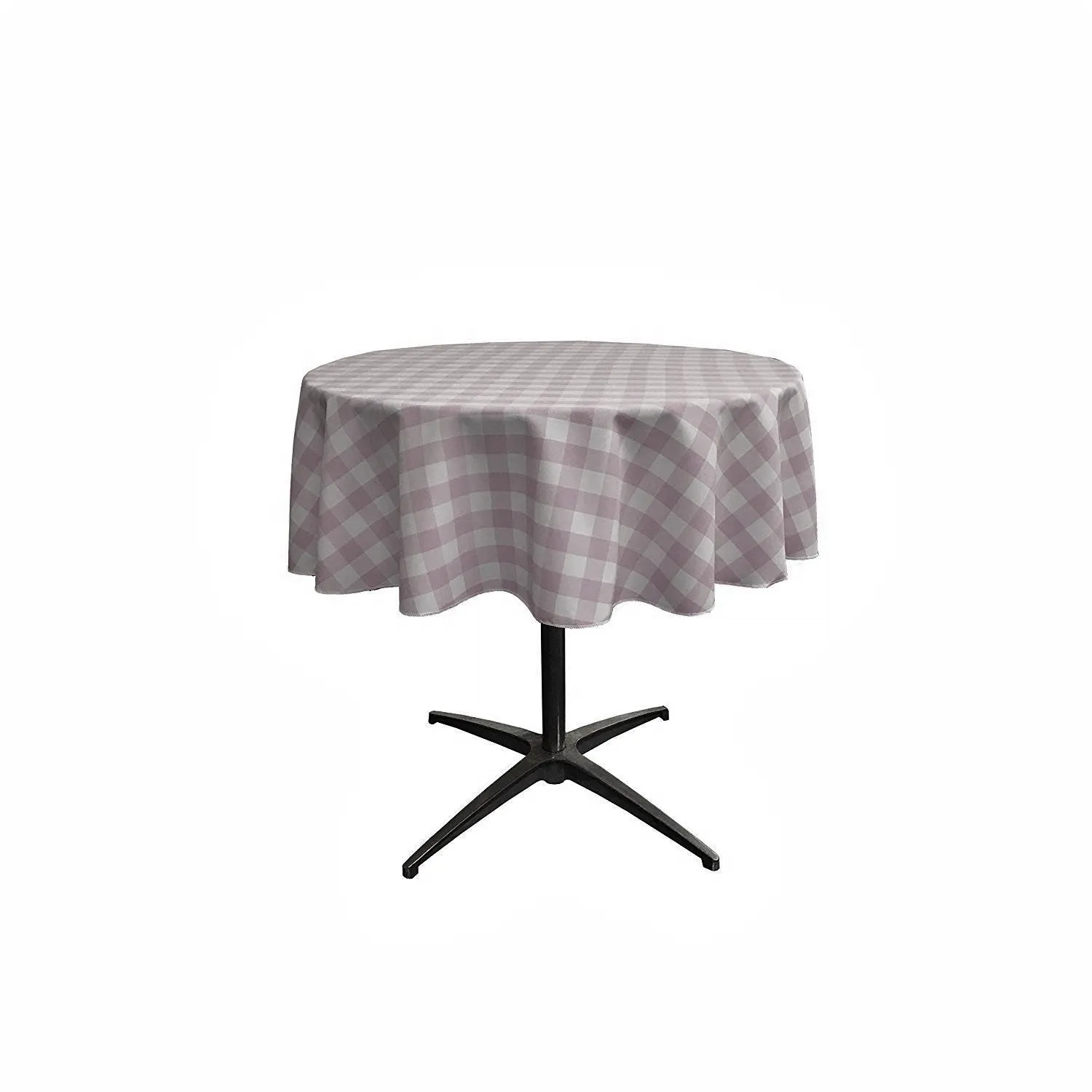 54" ROUND TABLECLOTH POLYESTER CHECKERED