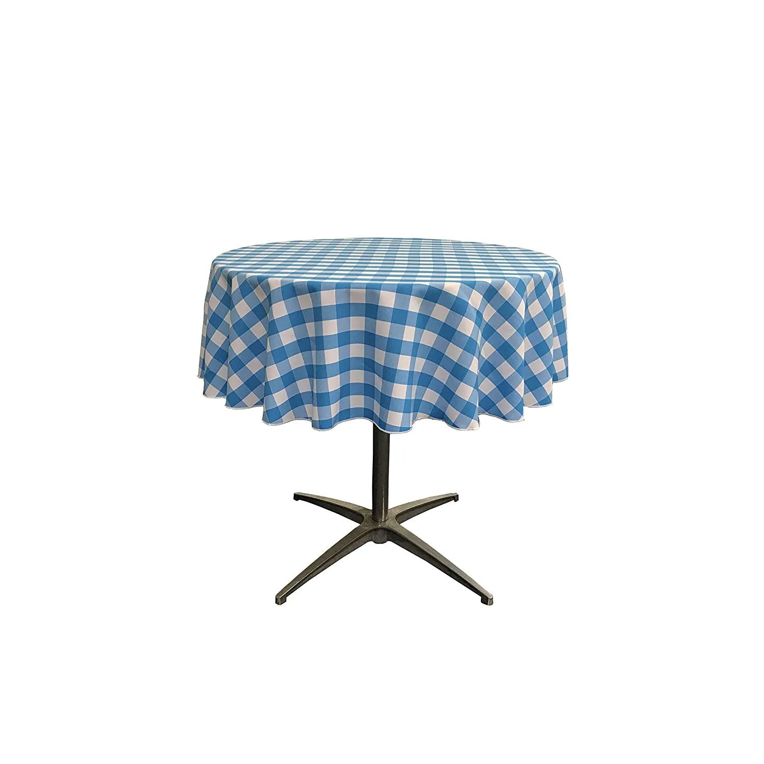 54" ROUND TABLECLOTH POLYESTER CHECKERED