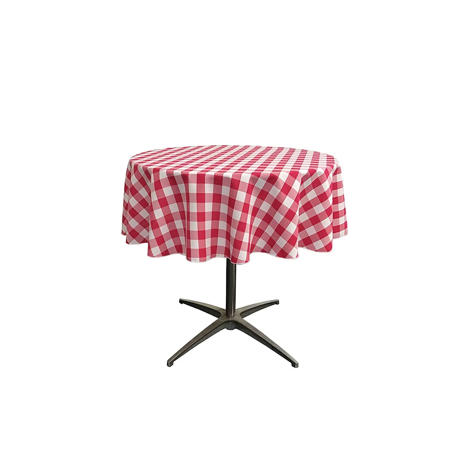 54" ROUND TABLECLOTH POLYESTER CHECKERED