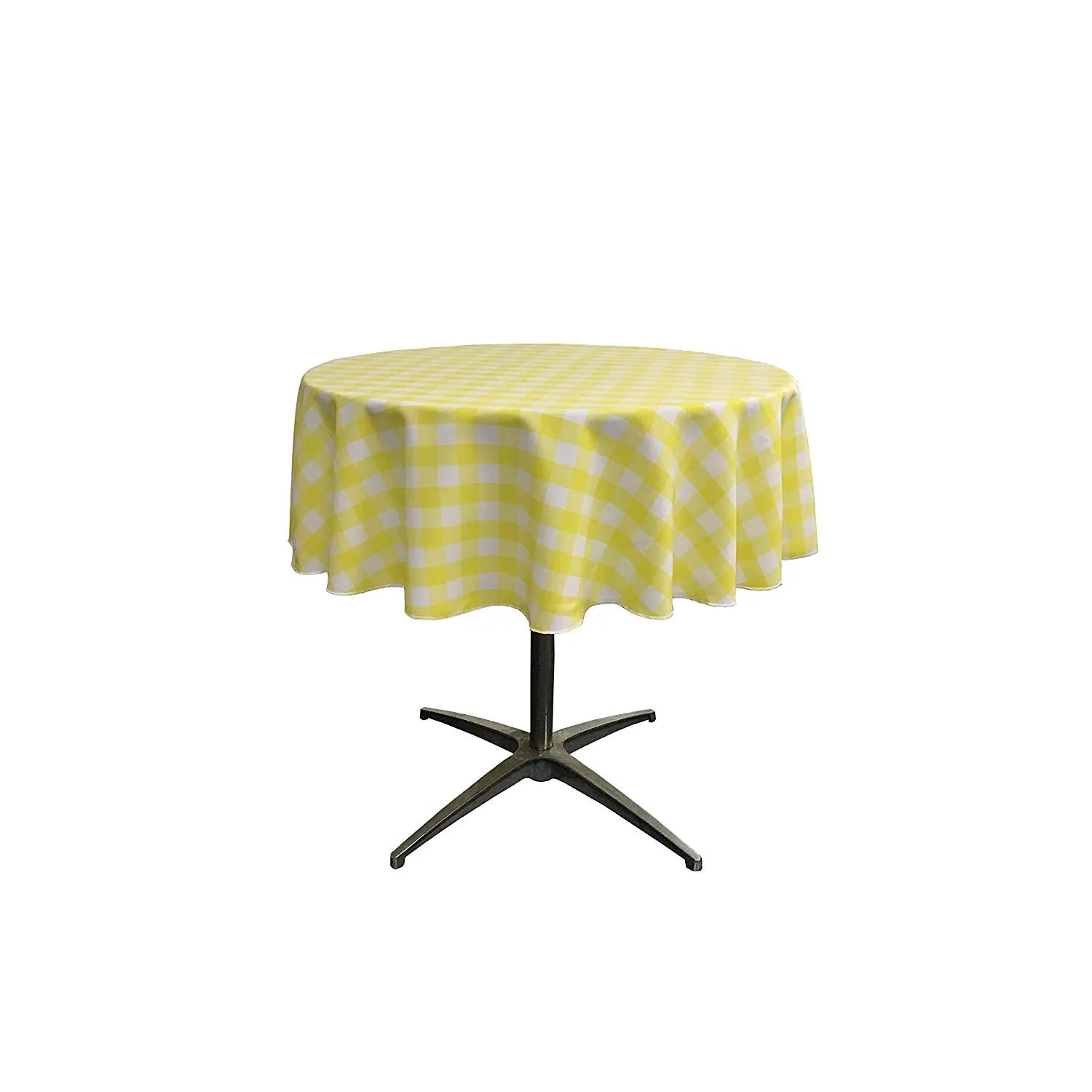 54" ROUND TABLECLOTH POLYESTER CHECKERED