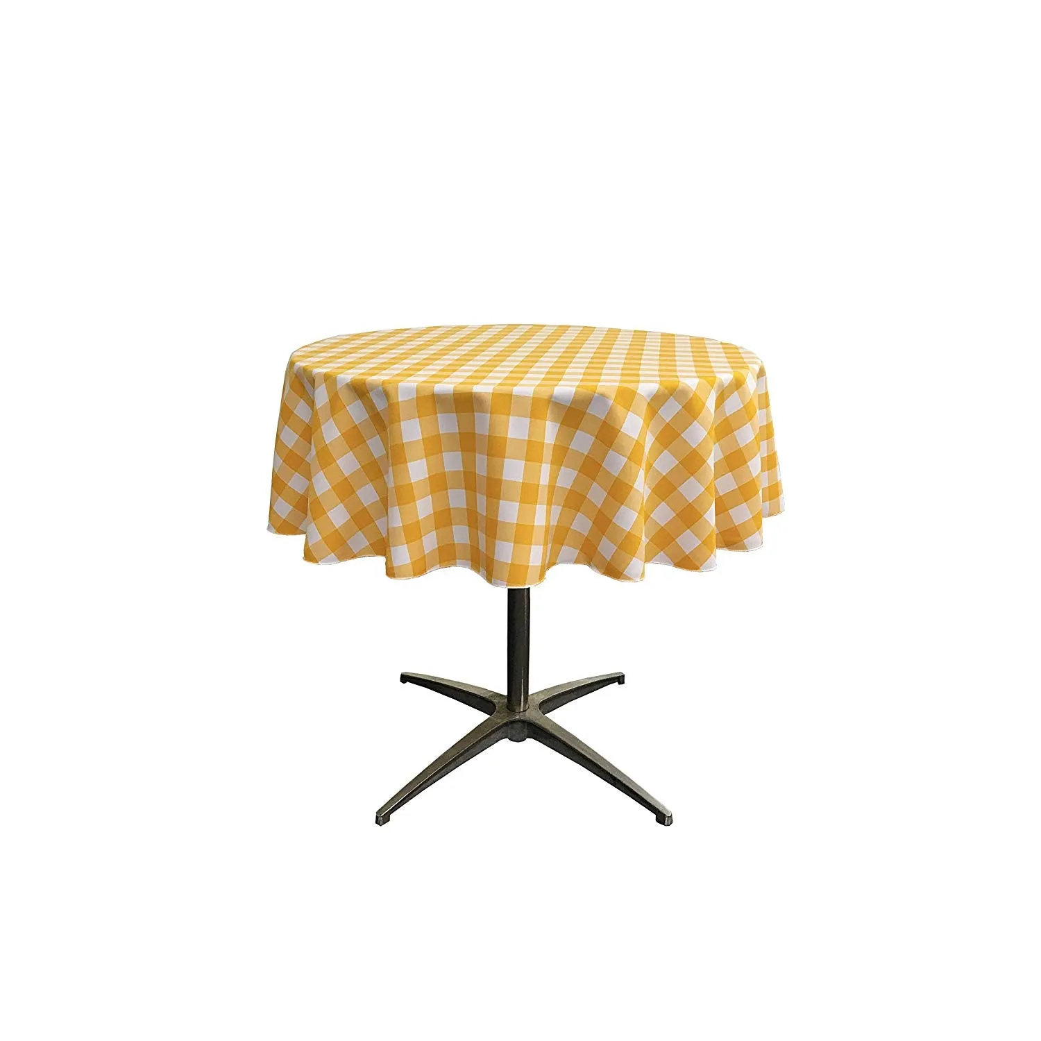 54" ROUND TABLECLOTH POLYESTER CHECKERED