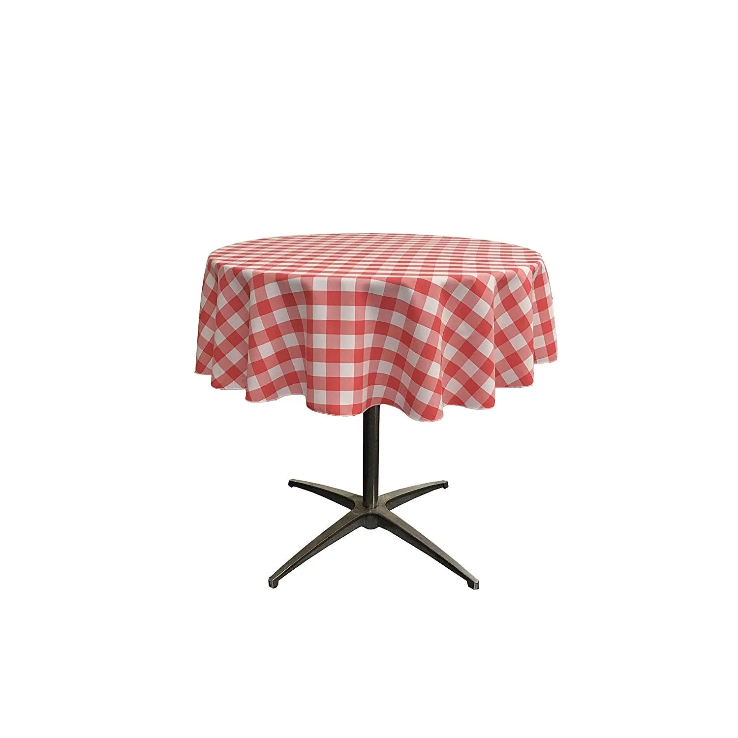 54" ROUND TABLECLOTH POLYESTER CHECKERED