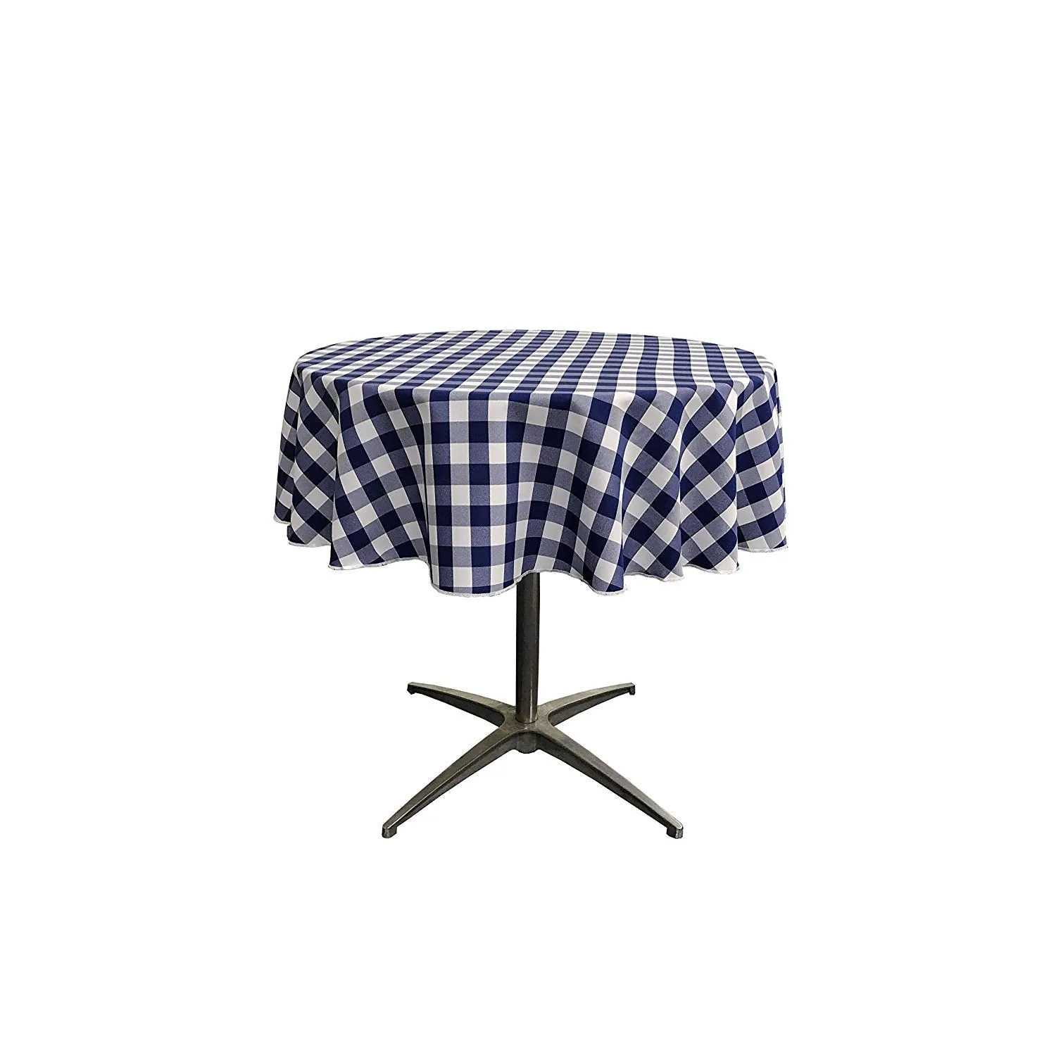 54" ROUND TABLECLOTH POLYESTER CHECKERED