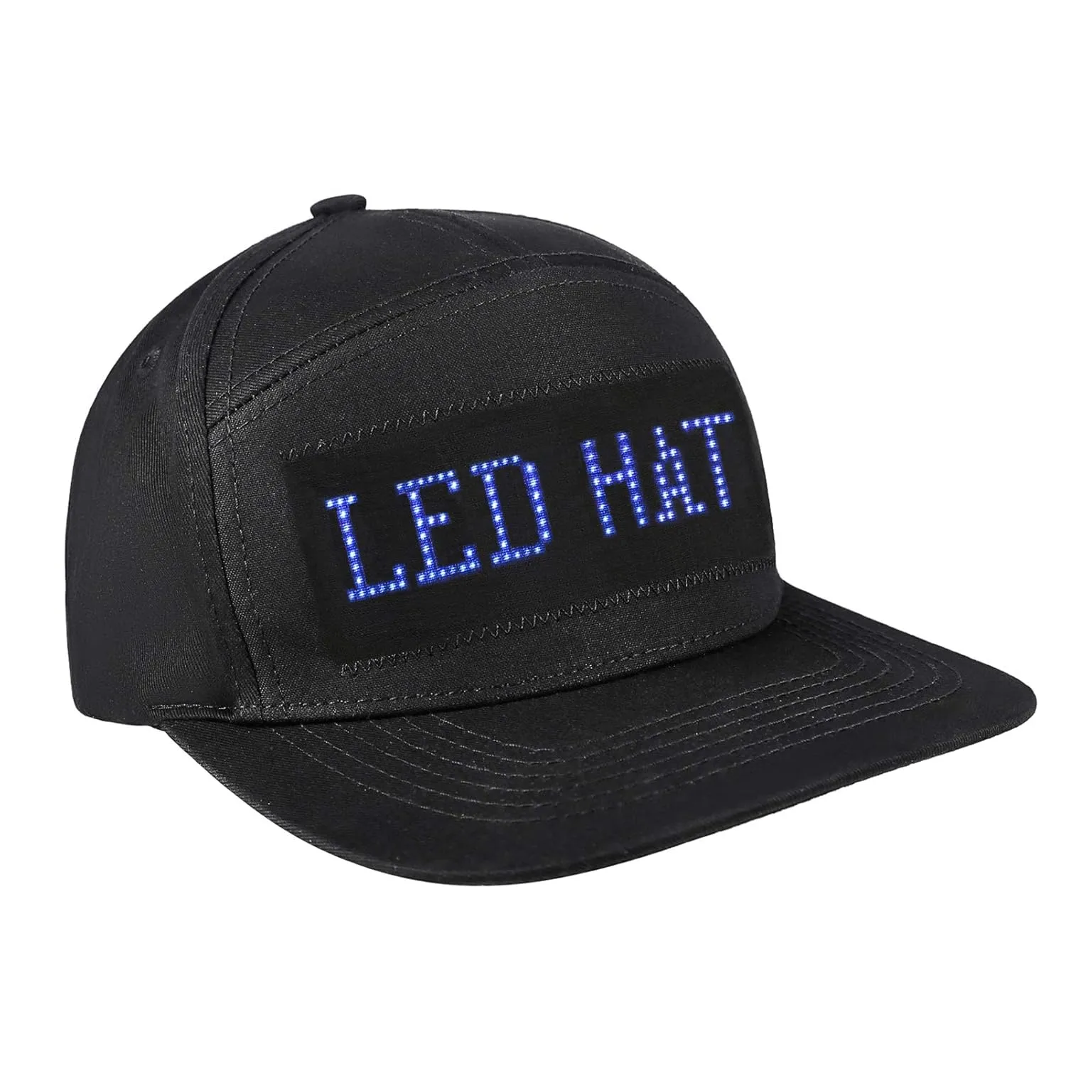 alavisxf xx LED Cap, Detachable LED Display Screen Smart Hat Adjustable Cool LED Baseball Cap for Party Christmas Halloween(Blue Light)