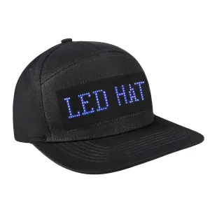 alavisxf xx LED Cap, Detachable LED Display Screen Smart Hat Adjustable Cool LED Baseball Cap for Party Christmas Halloween(Blue Light)