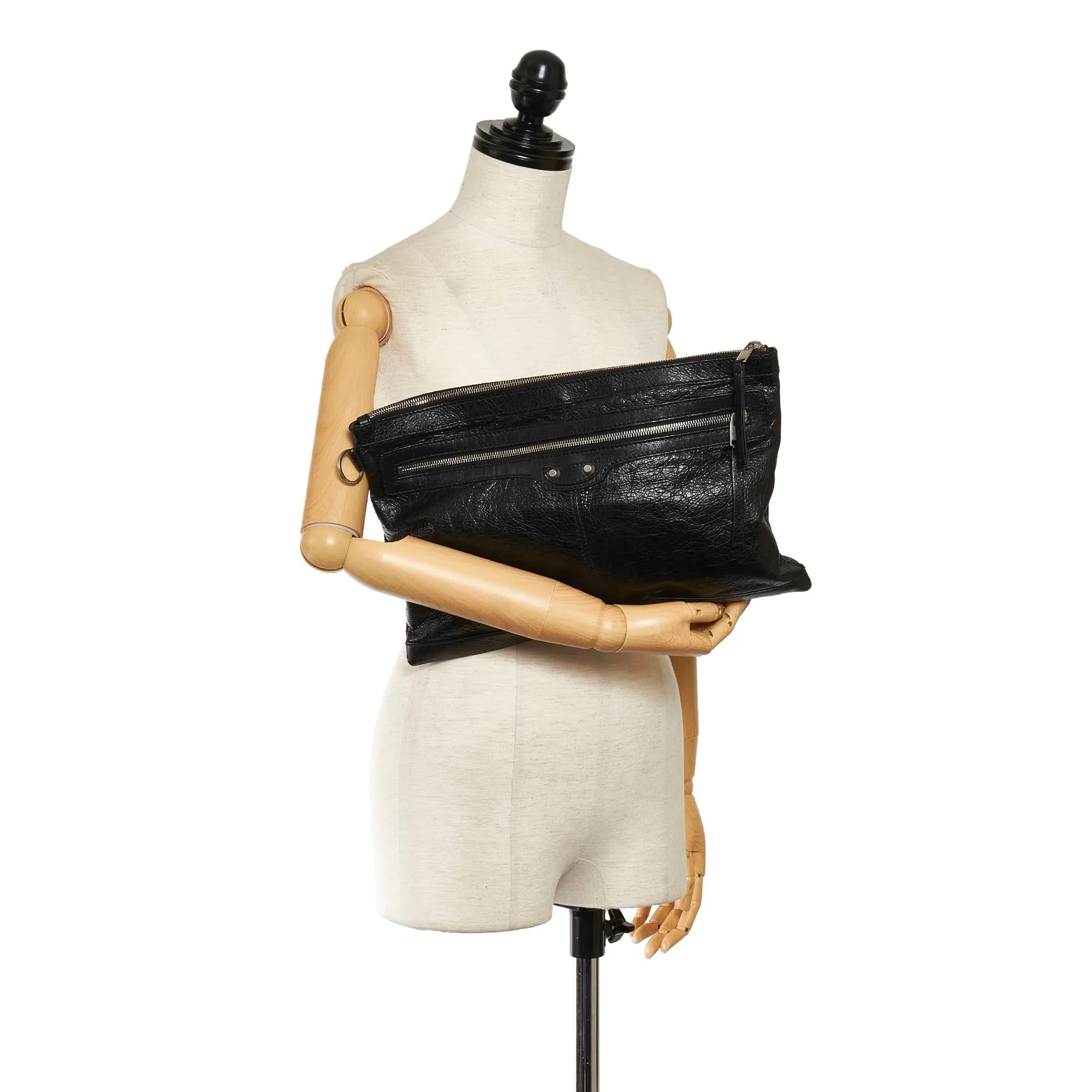 Balenciaga Motocross Classic Clip Clutch Bag (SHG-32738)