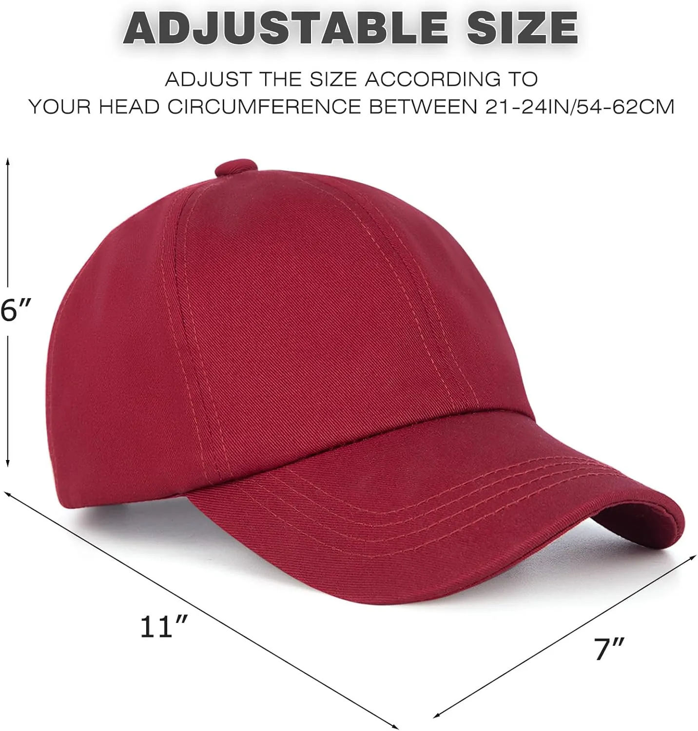 Baseball Cap Satin Lined Interior for Men and Women,Adjustable Baseball Cap Dad Golf Sun Hats