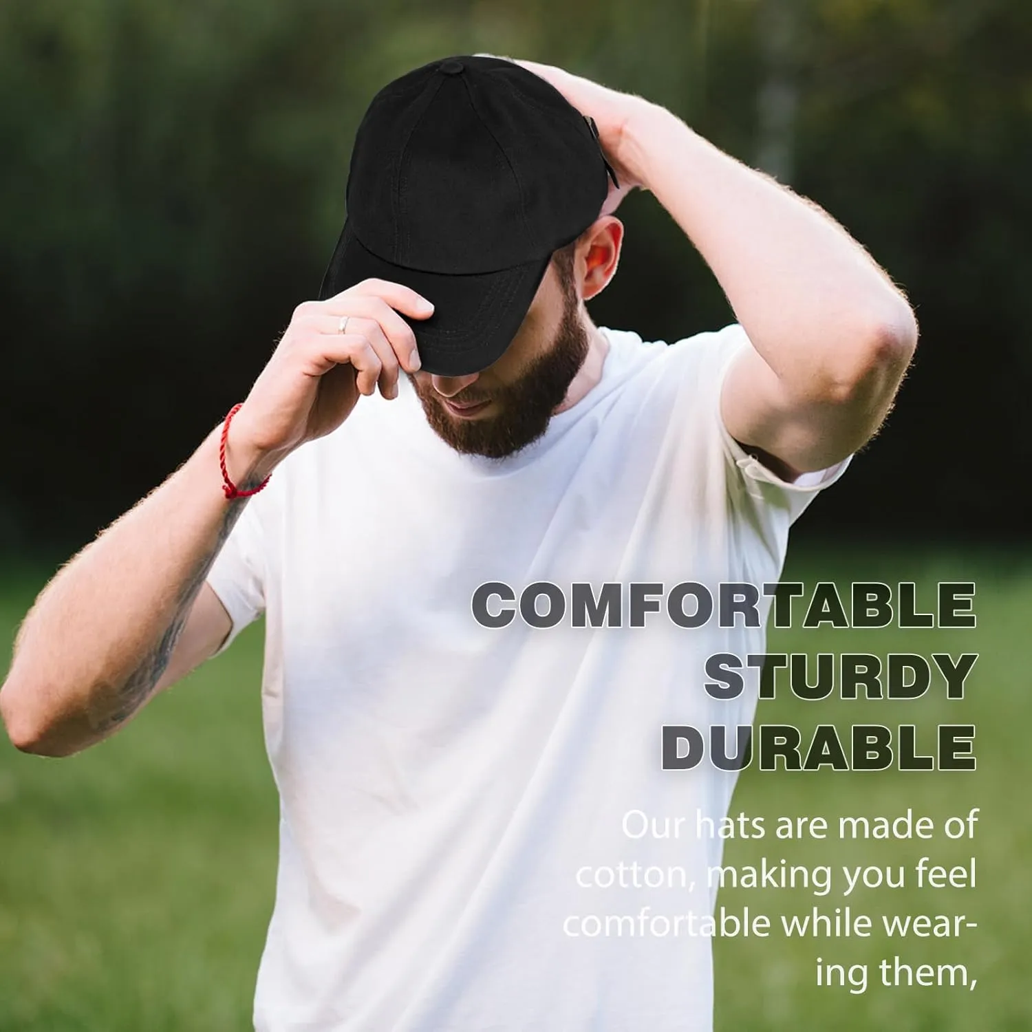 Baseball Cap Satin Lined Interior for Men and Women,Adjustable Baseball Cap Dad Golf Sun Hats