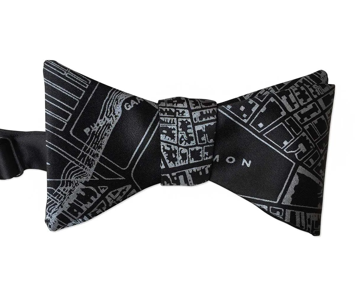Boston Map Printed Bow Tie. 1814 Vintage Map
