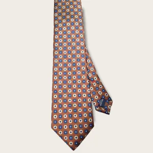 Brown Blue Dot Tie