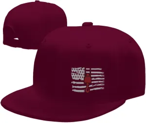 Crane Operator America Flag Flat Bill Baseball Cap Funny Snapback Hat Hip Hop Adjustable Dad Trucker Hats