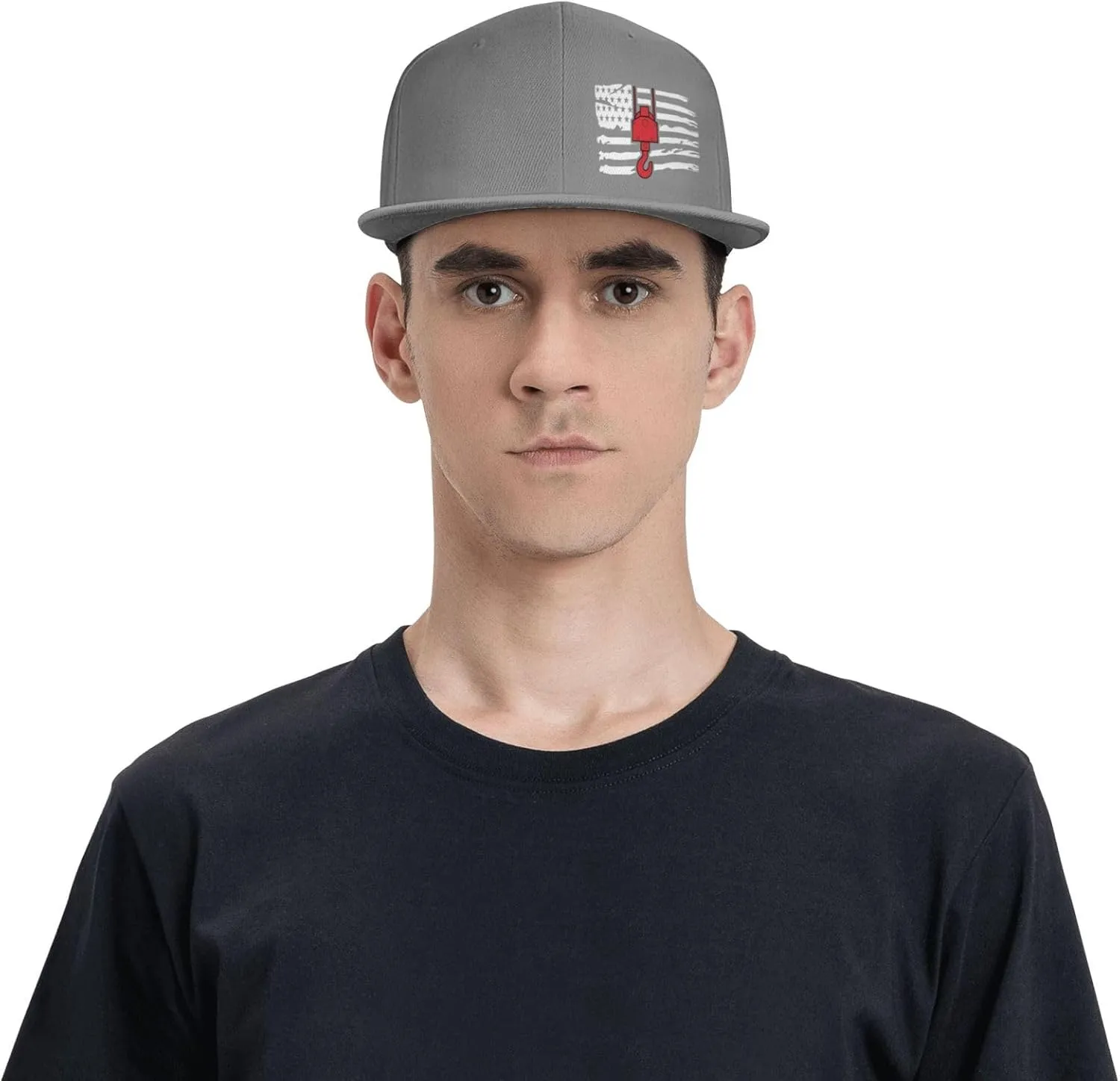Crane Operator America Flag Flat Bill Baseball Cap Funny Snapback Hat Hip Hop Adjustable Dad Trucker Hats