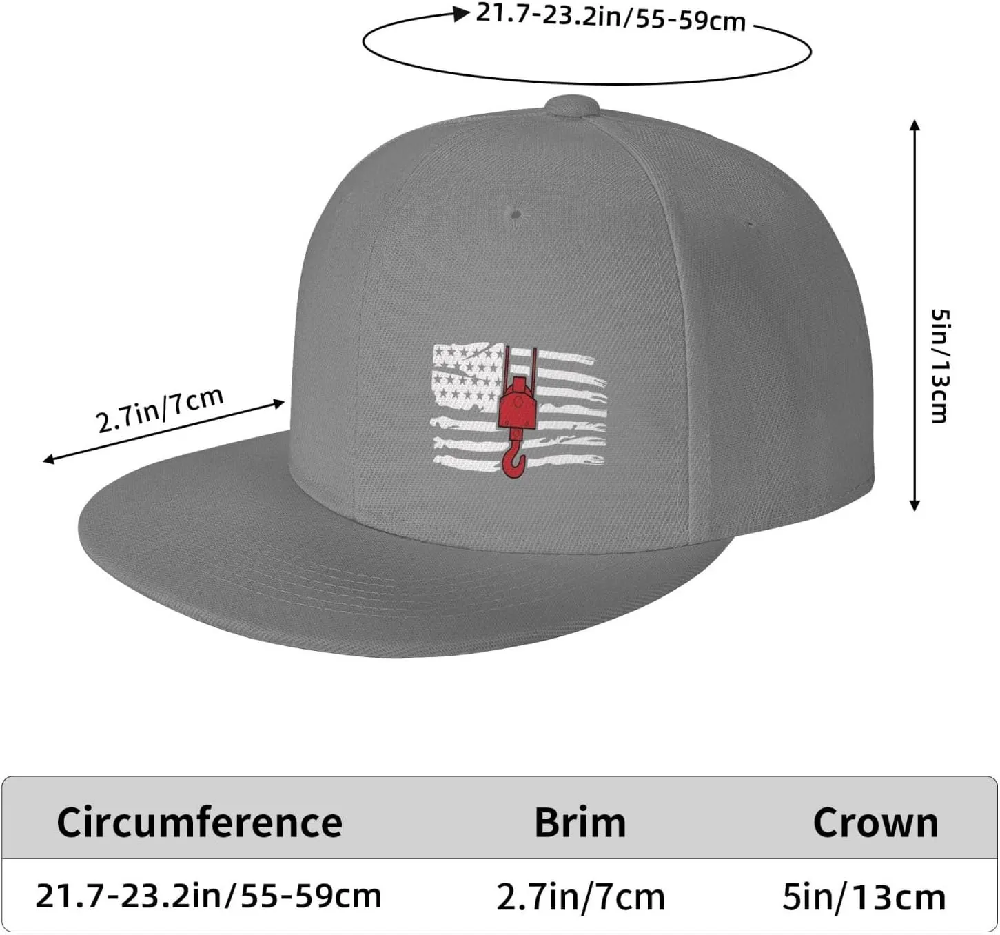 Crane Operator America Flag Flat Bill Baseball Cap Funny Snapback Hat Hip Hop Adjustable Dad Trucker Hats