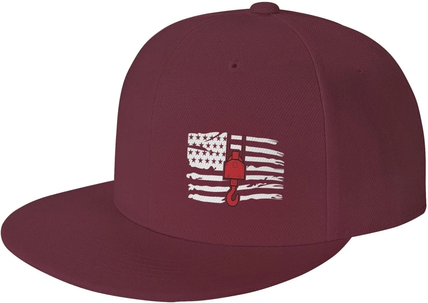 Crane Operator America Flag Flat Bill Baseball Cap Funny Snapback Hat Hip Hop Adjustable Dad Trucker Hats