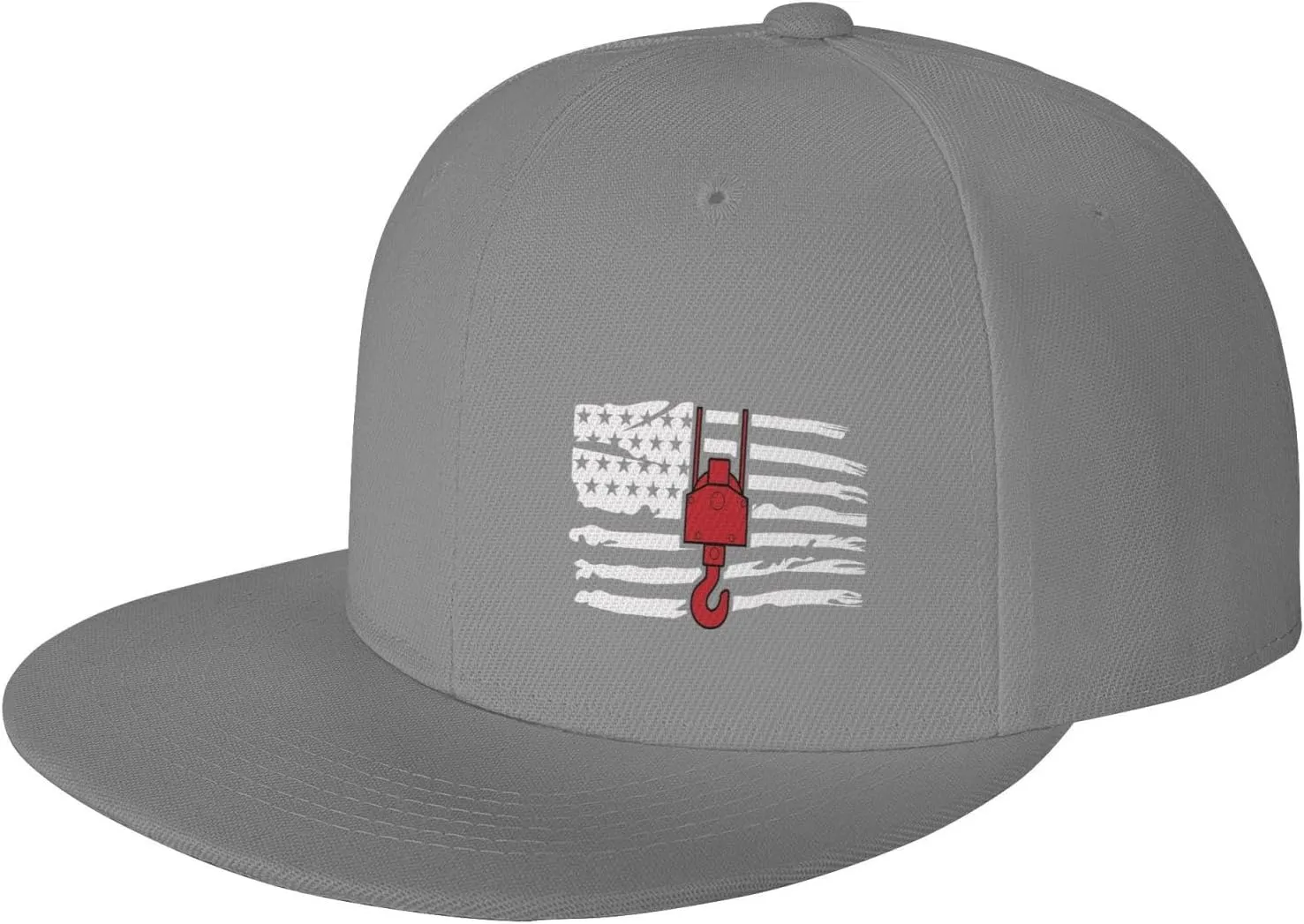 Crane Operator America Flag Flat Bill Baseball Cap Funny Snapback Hat Hip Hop Adjustable Dad Trucker Hats