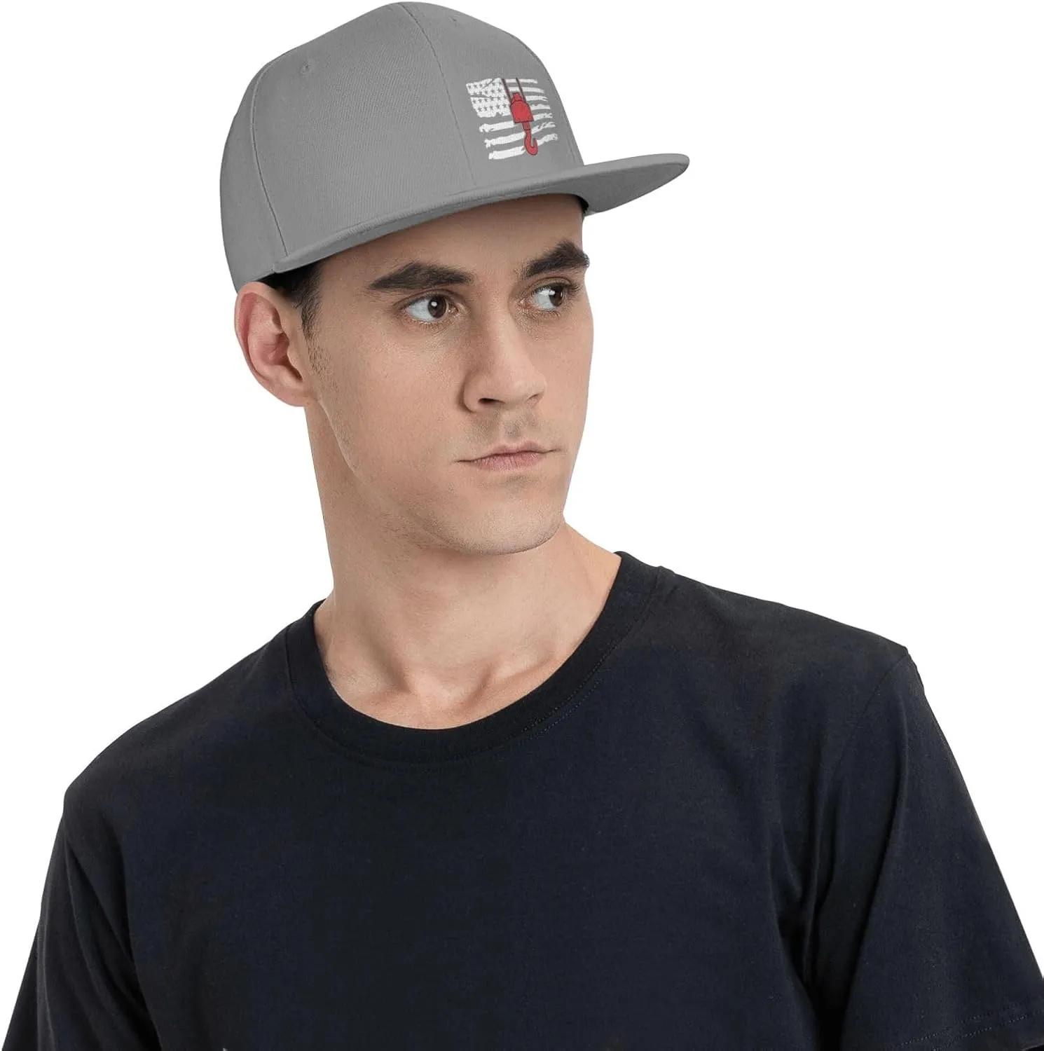 Crane Operator America Flag Flat Bill Baseball Cap Funny Snapback Hat Hip Hop Adjustable Dad Trucker Hats