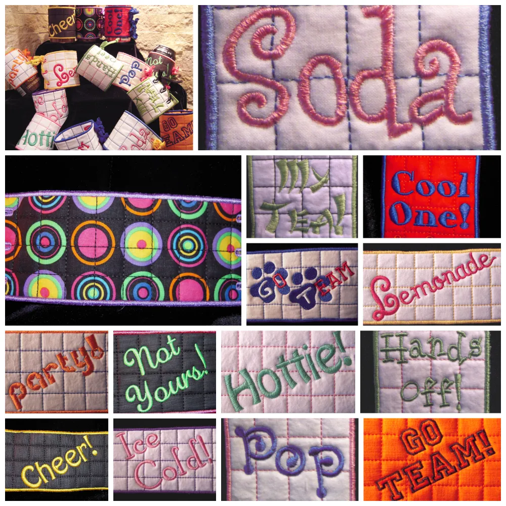 Cuddle Can Koozies 6x10--Set of 14 ITH Designs
