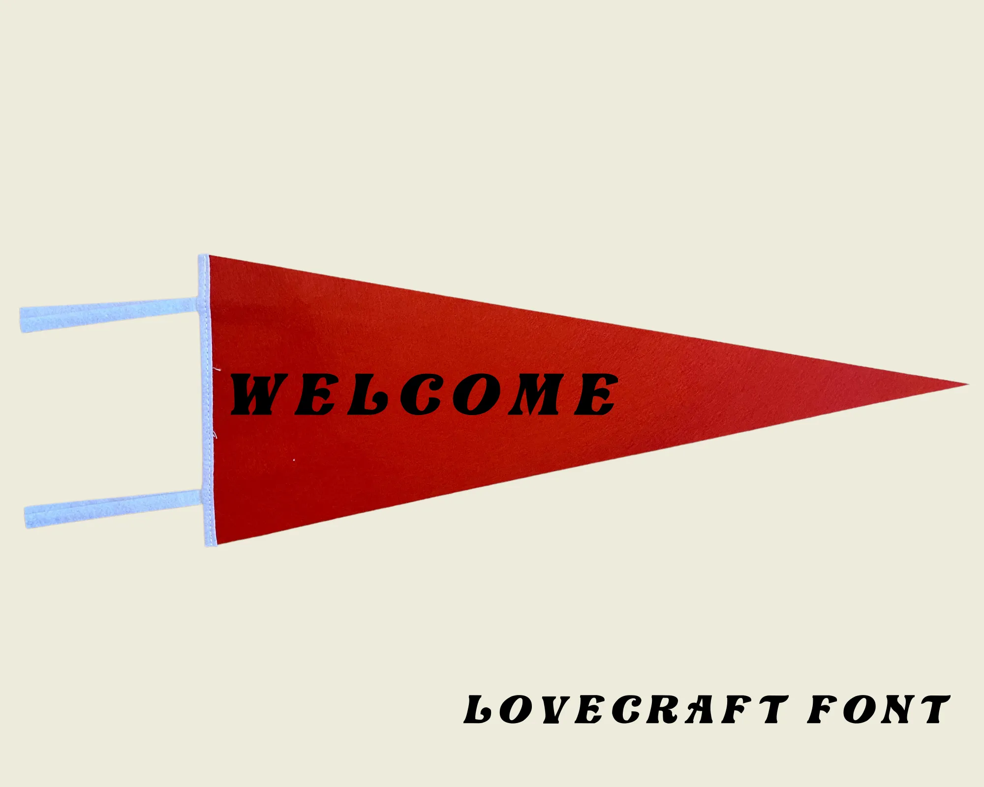 Custom Chain Stitch Wool Pennant