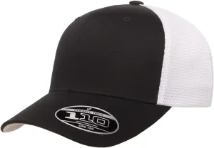 Flexfit 110M Mesh Trucker Mid-Profile Breathable Mesh Back Adjustable Snapback Cap | Bulk Pack Available