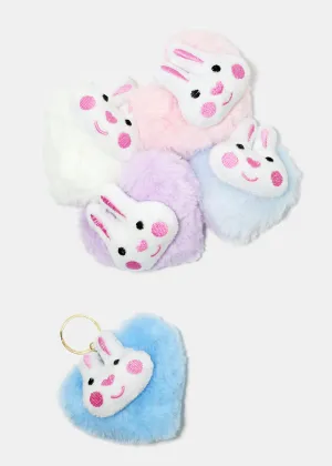 Fuzzy Bunny Keychain