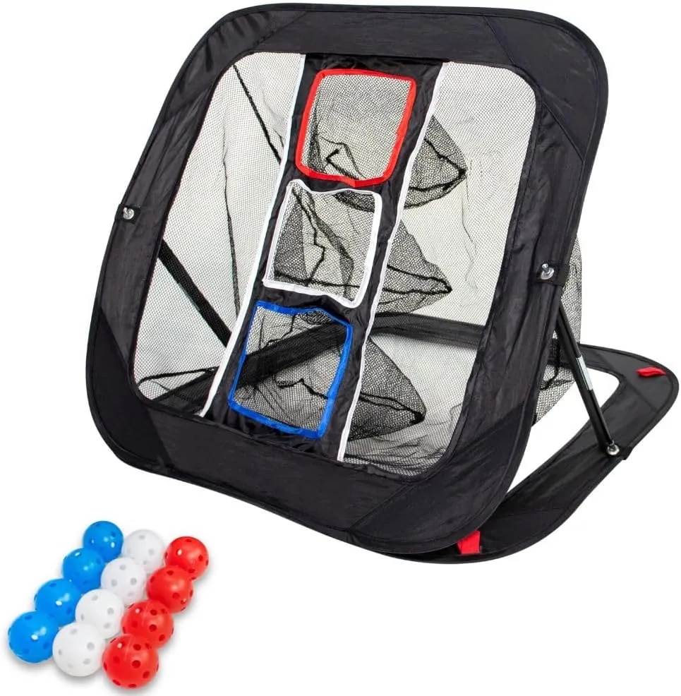 Golf Chipping Net with 12 Practice Balls by YardCandy. Enhance Your Golfing Experience & Elevate Your Golf Game.