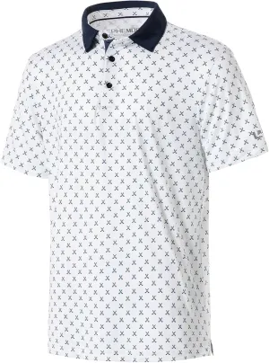 Golf Shirts for Men Dry Fit Performance Short Sleeve Print Moisture Wicking Polo Shirt