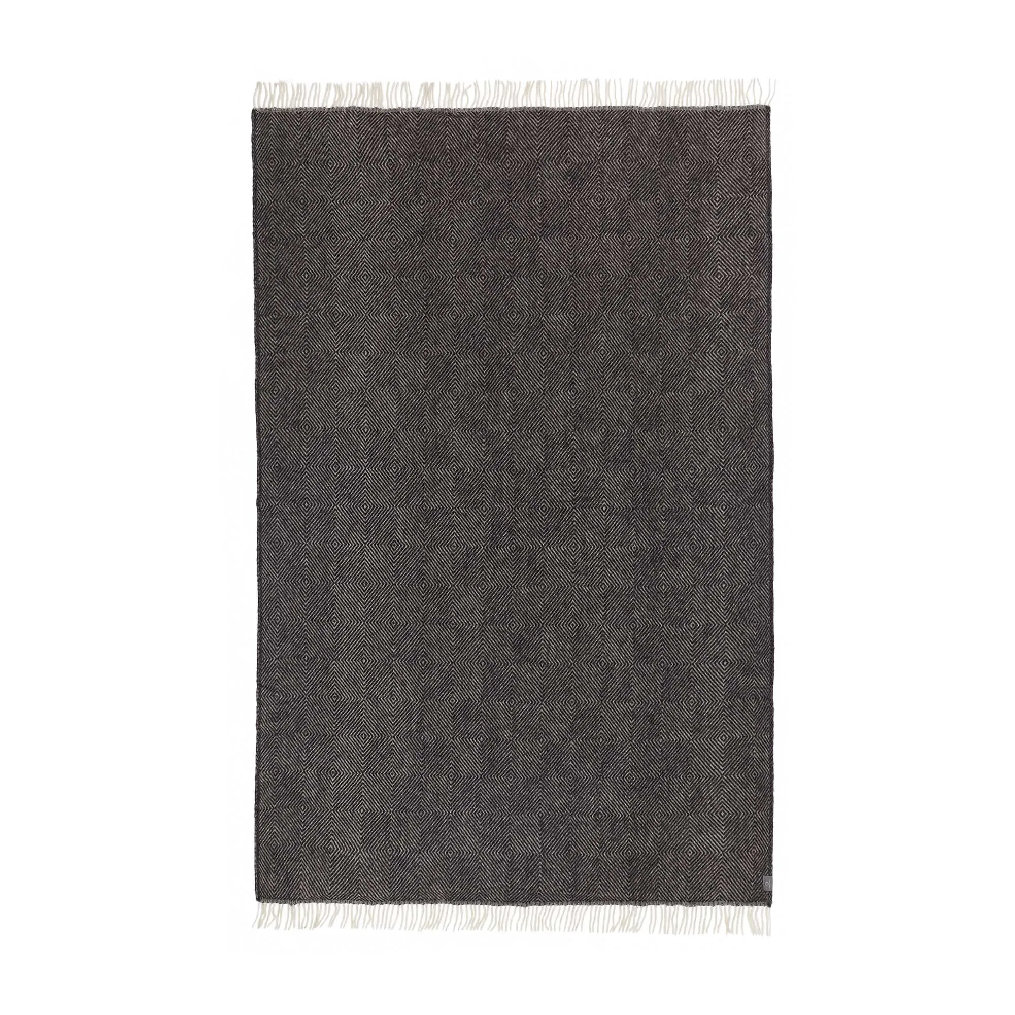 Gotland Dia Wool Blanket [Black/Cream]