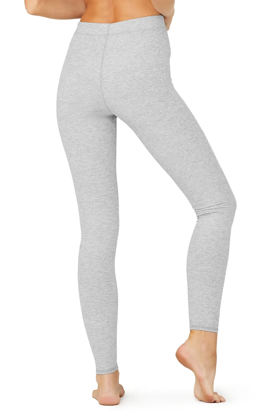 Graphic High-Waist Alosoft Flow Legging - Zinc Heather/White