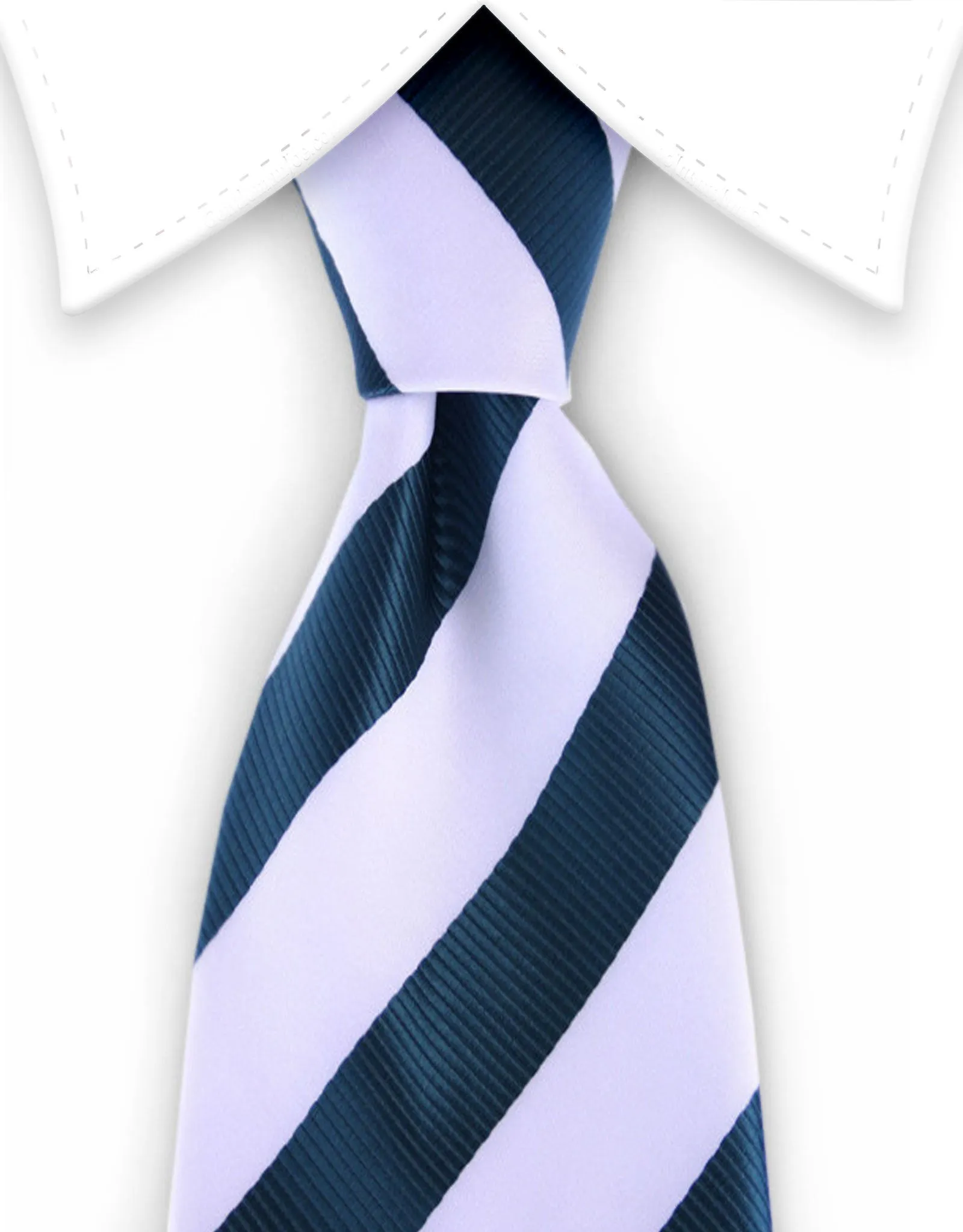 Green & White Striped Tie