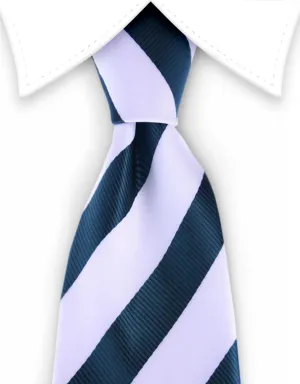 Green & White Striped Tie