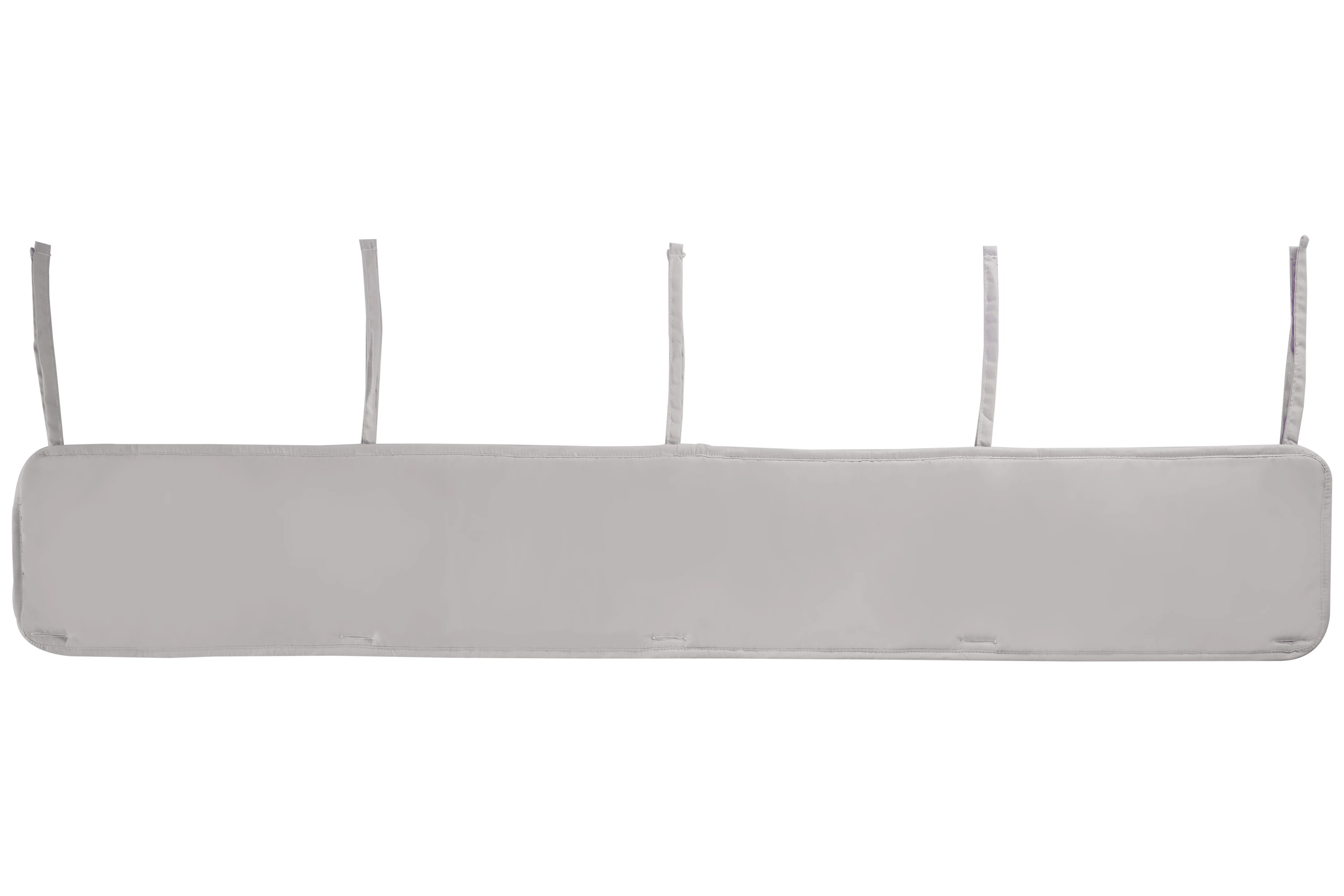 Grey 3-Piece Padded Baby Crib Rail Cover Set