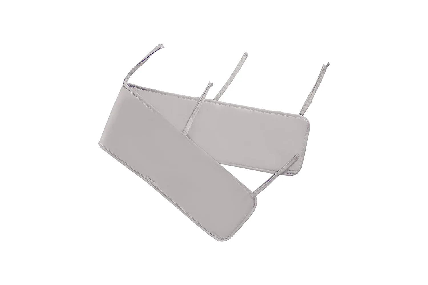Grey 3-Piece Padded Baby Crib Rail Cover Set