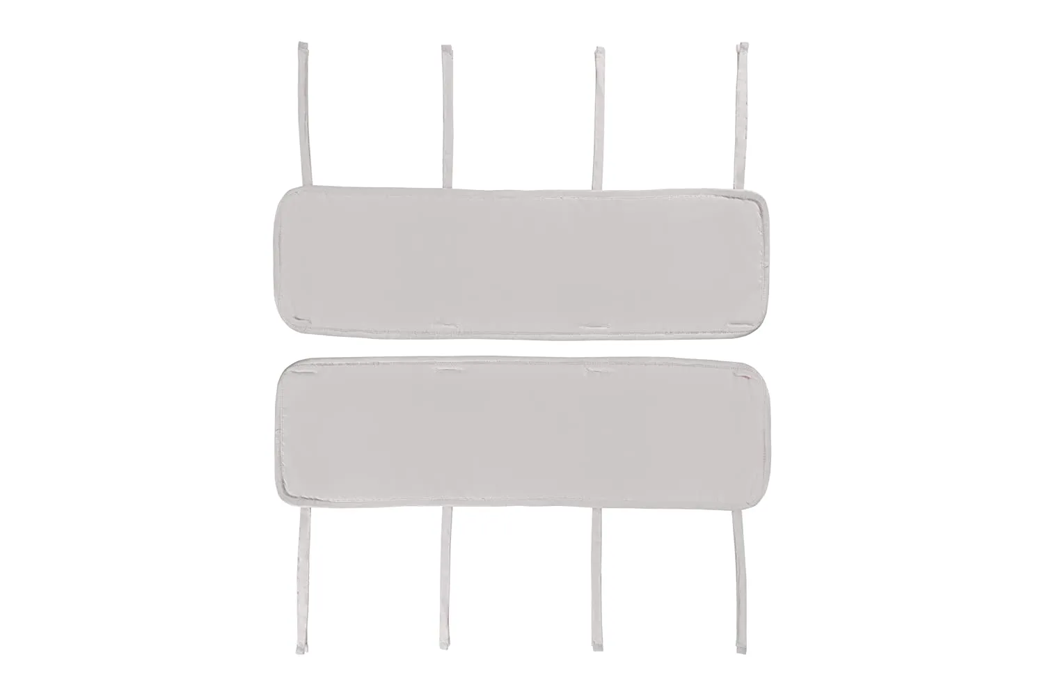 Grey 3-Piece Padded Baby Crib Rail Cover Set
