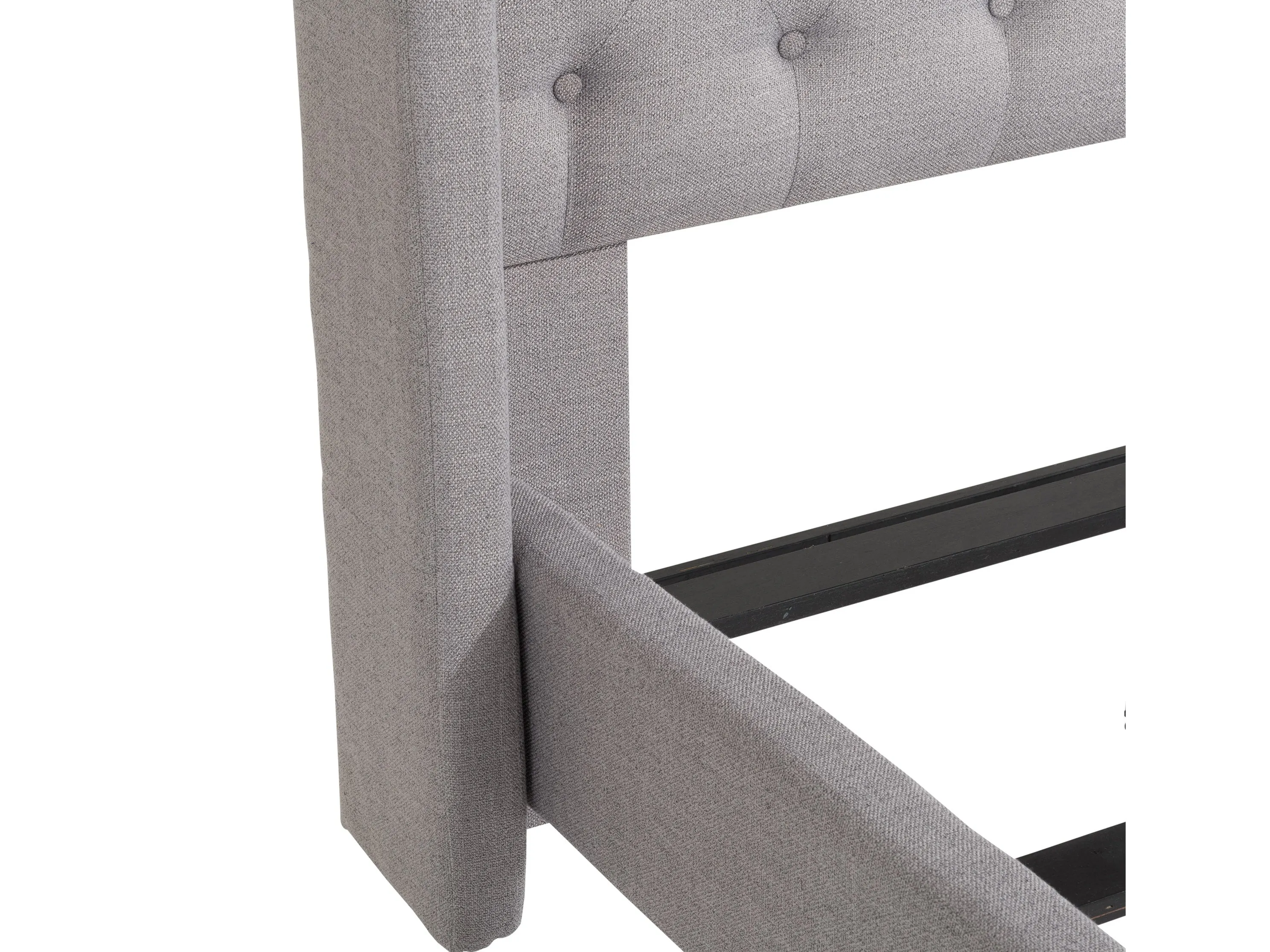Grey Tufted Queen Bed