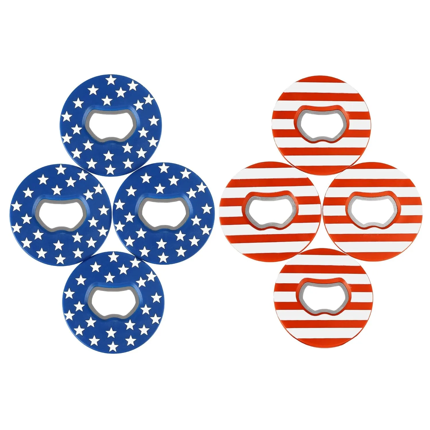 GSE Games & Sports Expert Set of 8 Replacement Washers with Bottle Opener for Washer Toss Game (American Flag)
