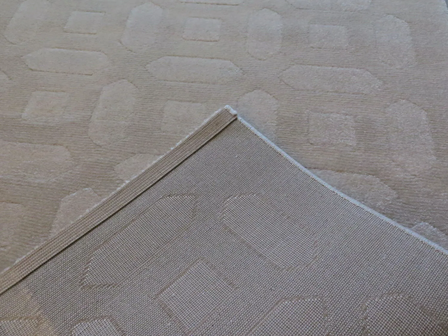 Hesta Soft Touch Patterned Rug-Cream-Small