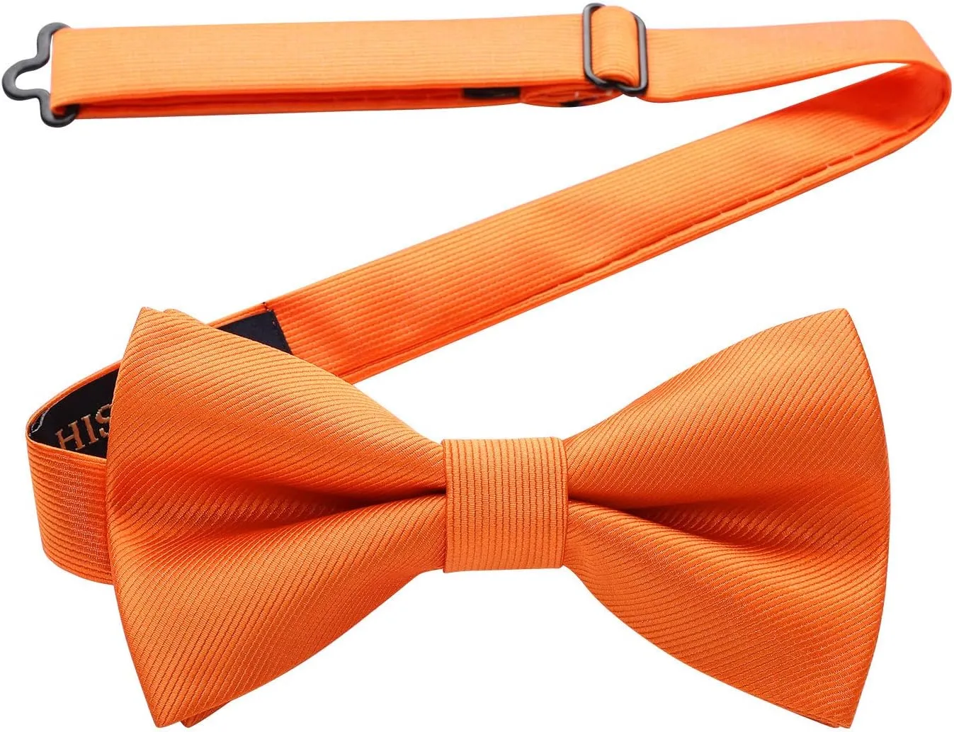 HISDERN Mens Bow Ties Solid Color Pre Tied Bowtie and Pocket Square Set Classic Formal Tuxedo Bowties for Wedding Party