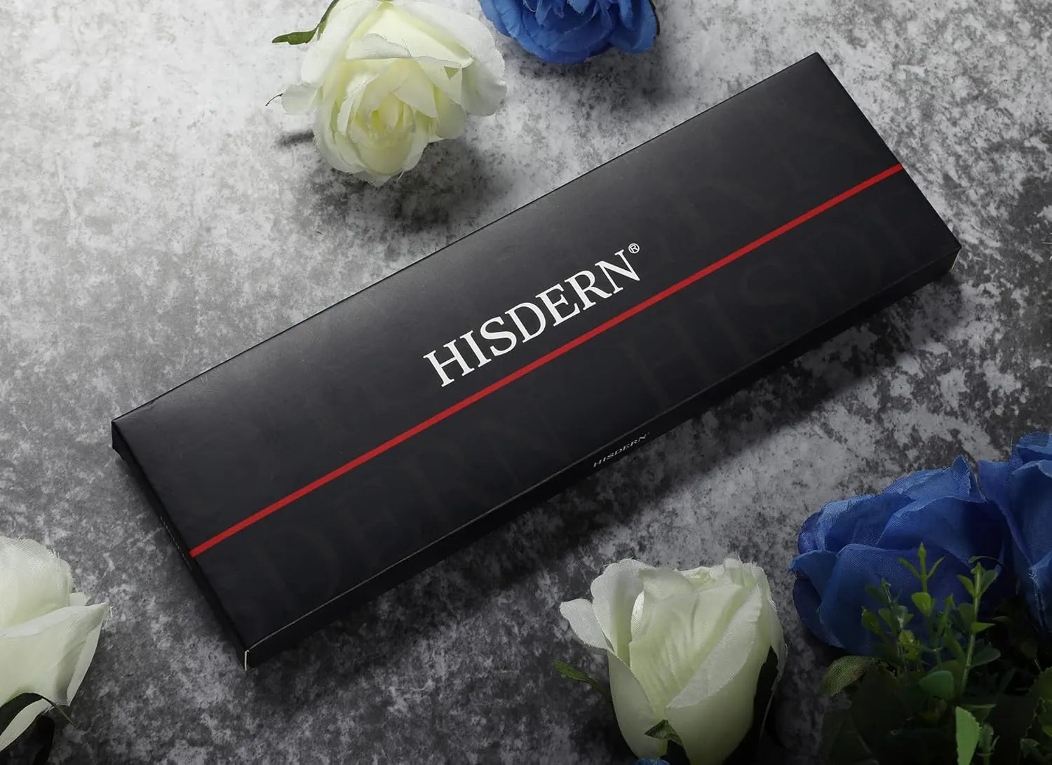 HISDERN Mens Bow Ties Solid Color Pre Tied Bowtie and Pocket Square Set Classic Formal Tuxedo Bowties for Wedding Party