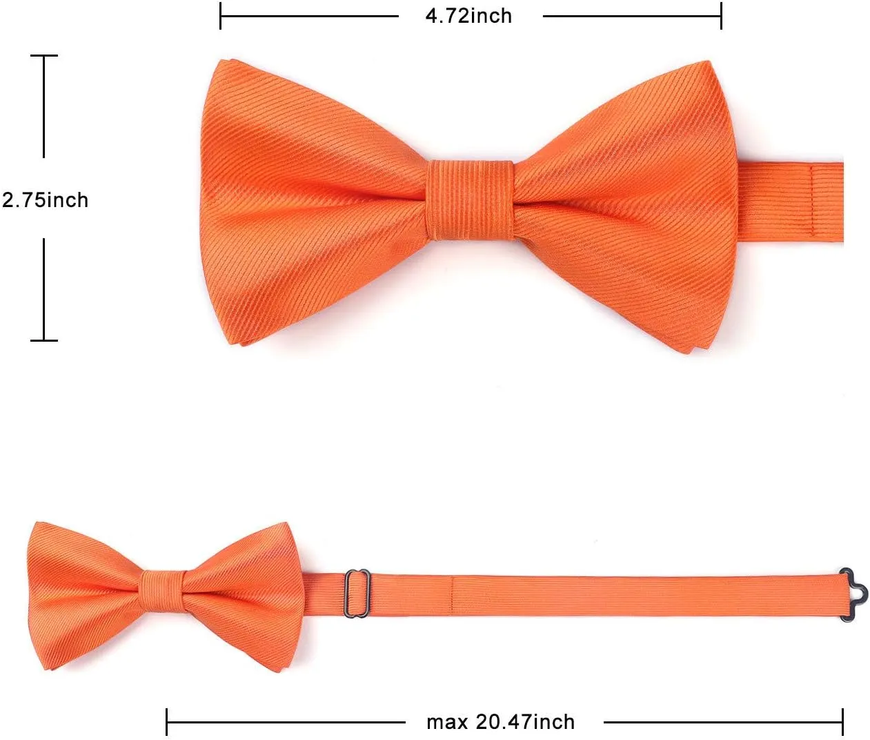 HISDERN Mens Bow Ties Solid Color Pre Tied Bowtie and Pocket Square Set Classic Formal Tuxedo Bowties for Wedding Party