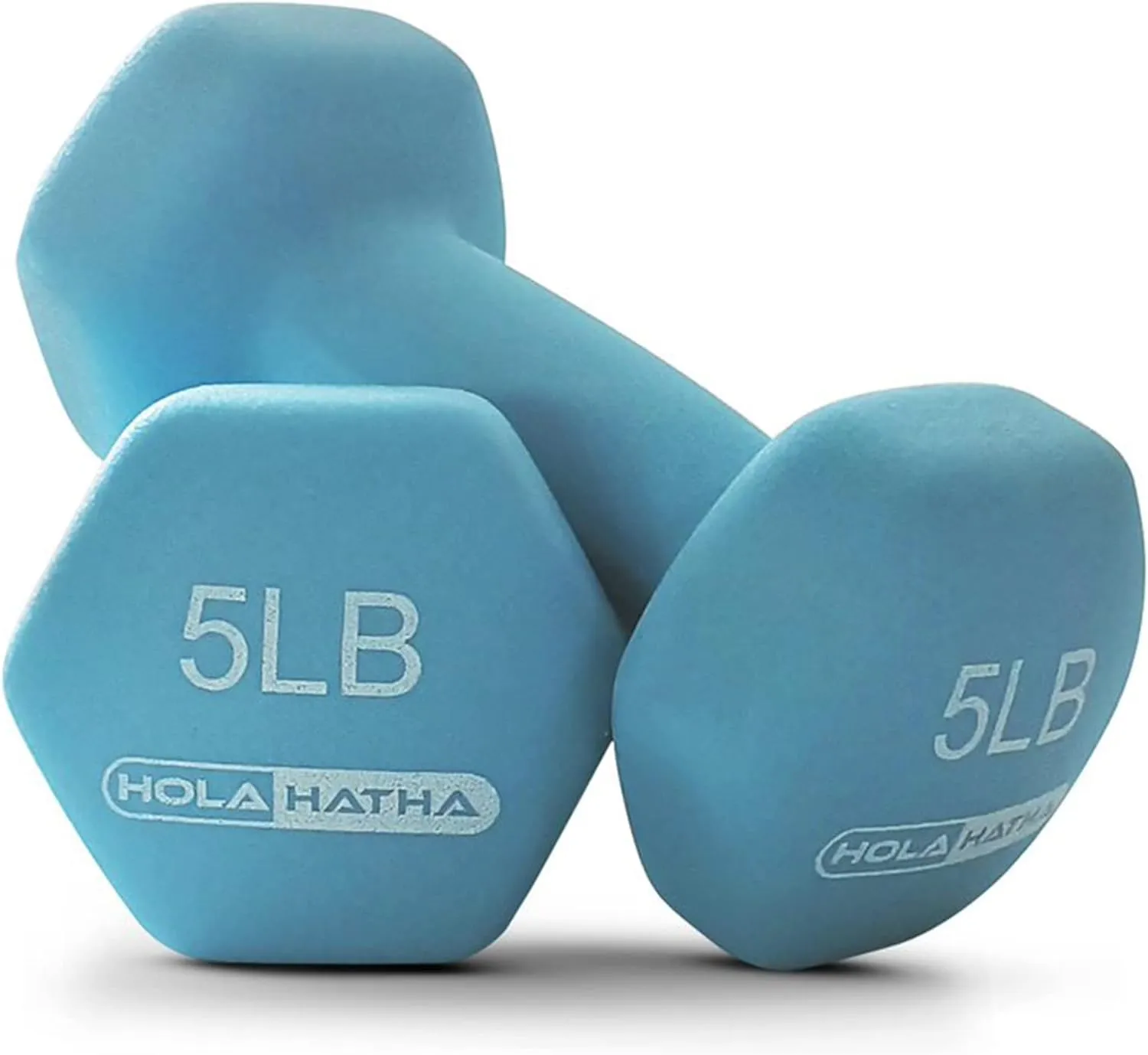 HolaHatha Neoprene Dumbbell Free Hand Weight Set with Rack, Ideal for Home Exercises to Gain Tone and Definition