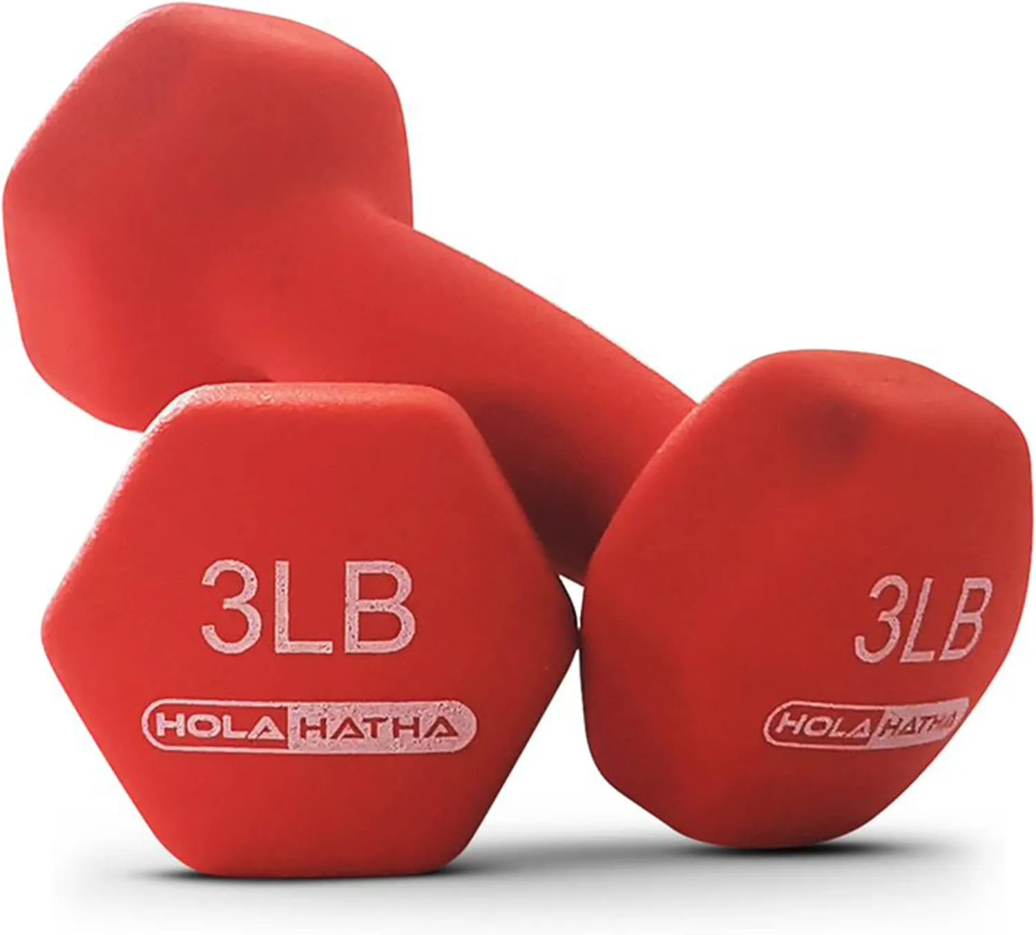 HolaHatha Neoprene Dumbbell Free Hand Weight Set with Rack, Ideal for Home Exercises to Gain Tone and Definition