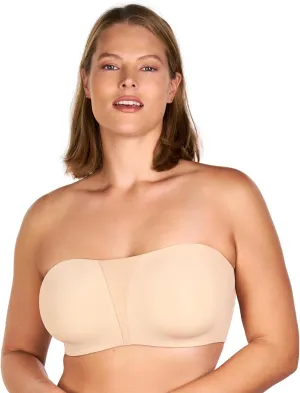 HSIA Strapless Bra for Big Bust Women, Plus Size Full Coverage Bandeau Fiery Bra Anti-Slip Underwire Support for Large Breast
