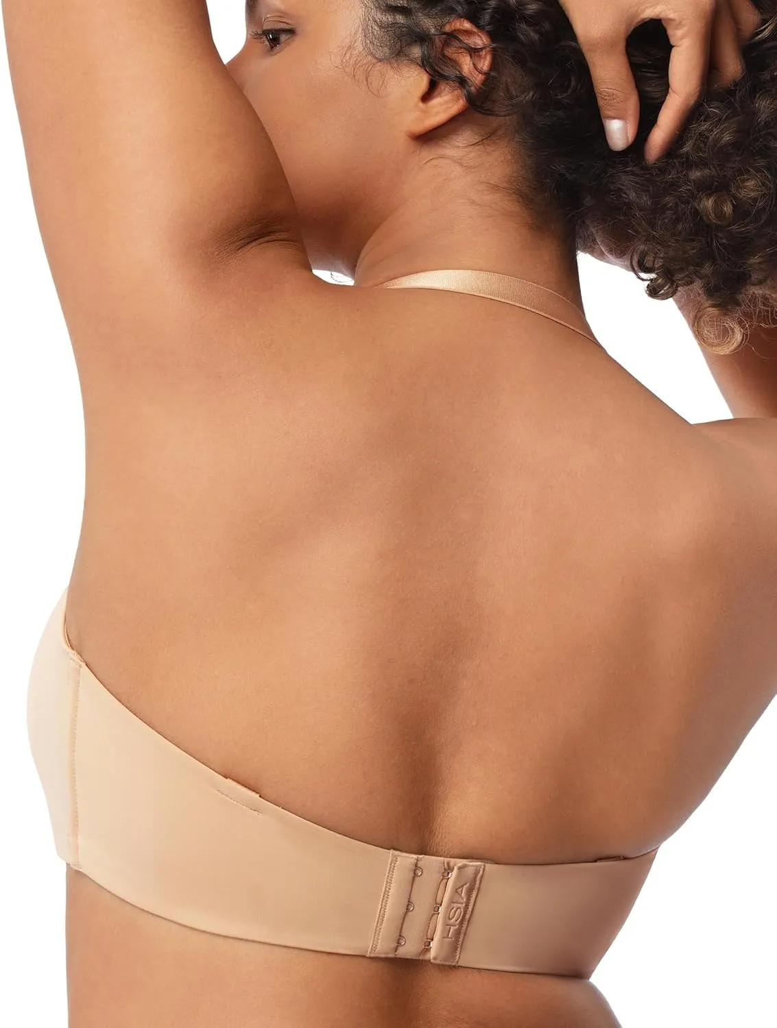 HSIA Strapless Bra for Big Bust Women, Plus Size Full Coverage Bandeau Fiery Bra Anti-Slip Underwire Support for Large Breast