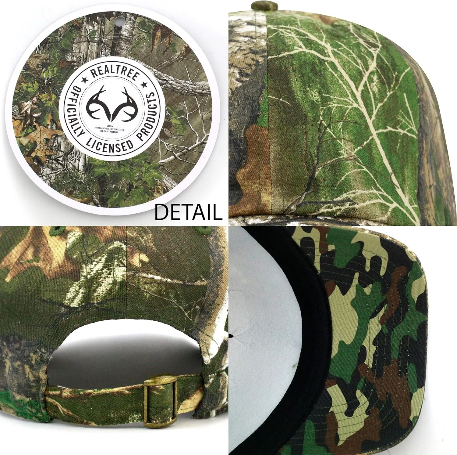 Hunting Headwear - Official Licensed Realtree Camouflage Outdoor Sun Cap Hat