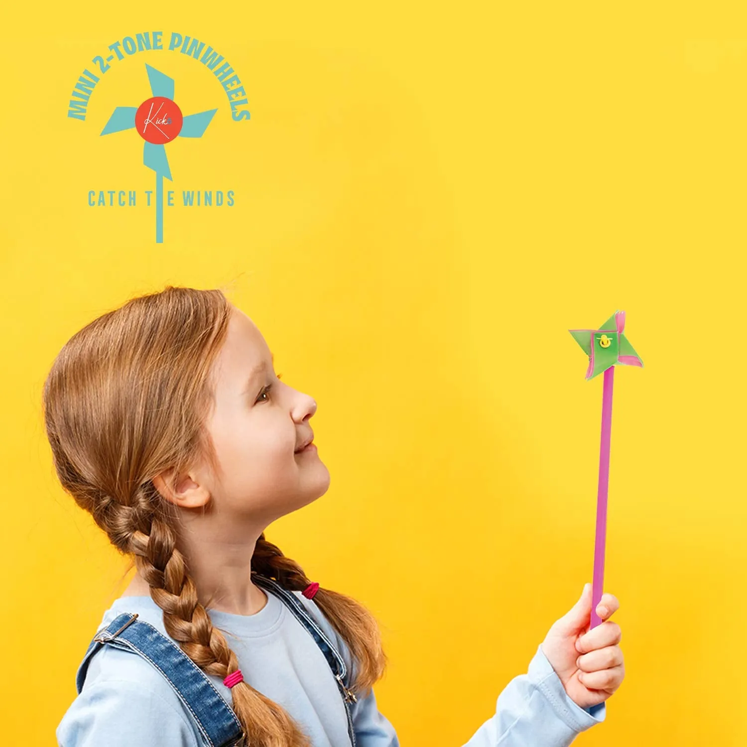Kicko Mini Pinwheels - 12 Pack - 7 Inches - Assorted Colors - for Kids, Party Favors