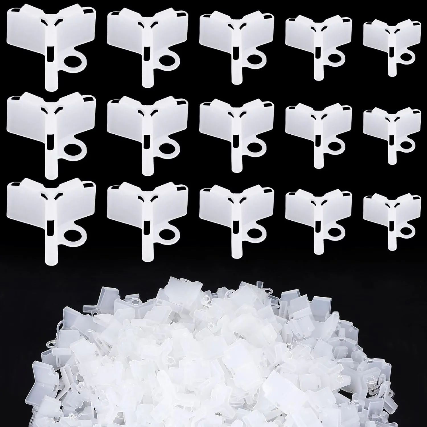 Leitee 300 Pcs Treble Hook Covers Assorted Sizes Fishing Hook Protector Bonnets Guard Safety Cap Protector, 5 Sizes